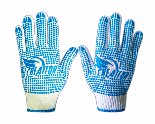 Guante de hilaza con puntos pvc dos caras Talla U Creattor