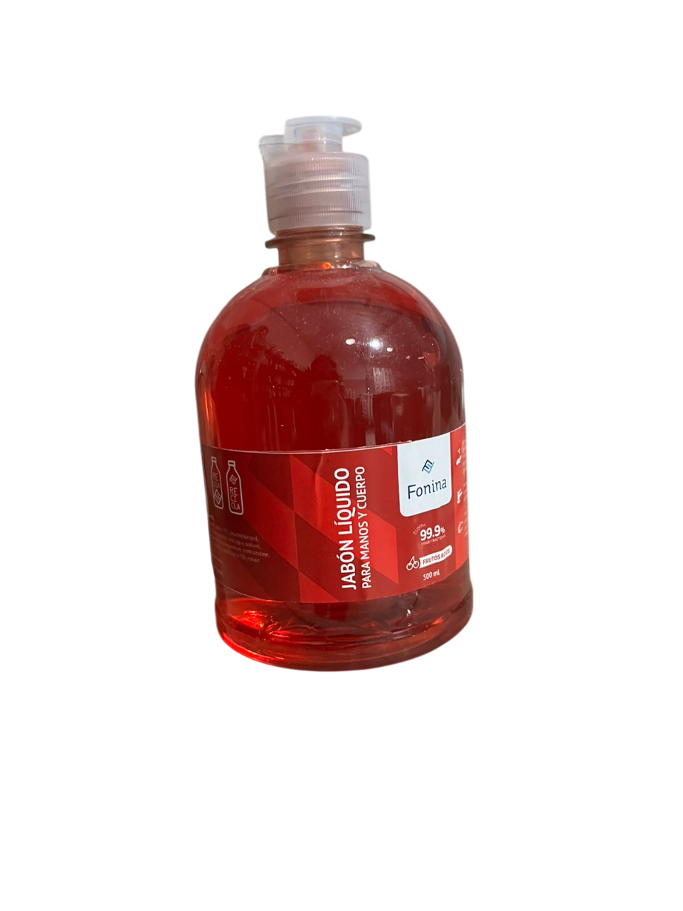 Jabon liquido frutos rojos push x 500 ml fonina