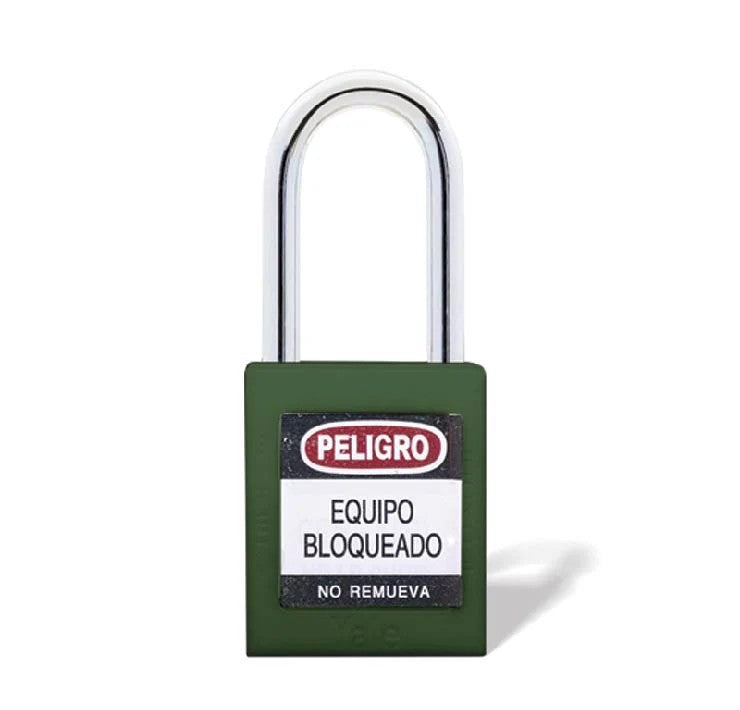 Candado gancho metálico verde b