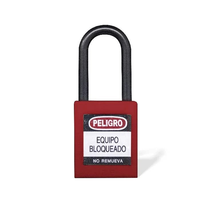 Candado gancho nylon rojo b