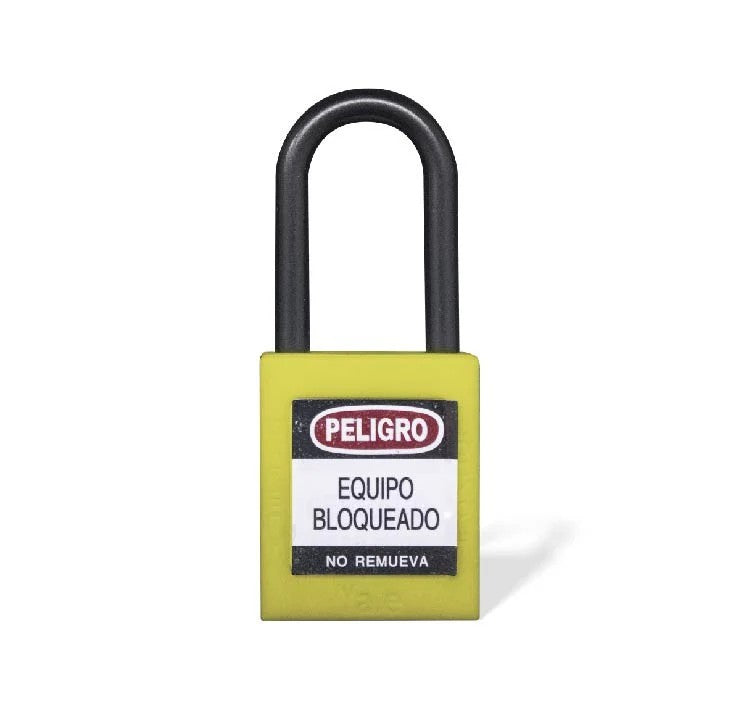 Candado gancho nylon amarillo b