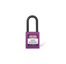 Candado gancho nylon morado b
