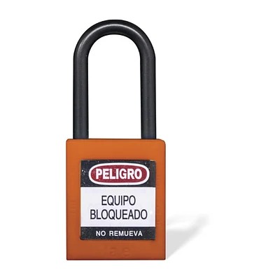 Candado gancho nylon naranja b