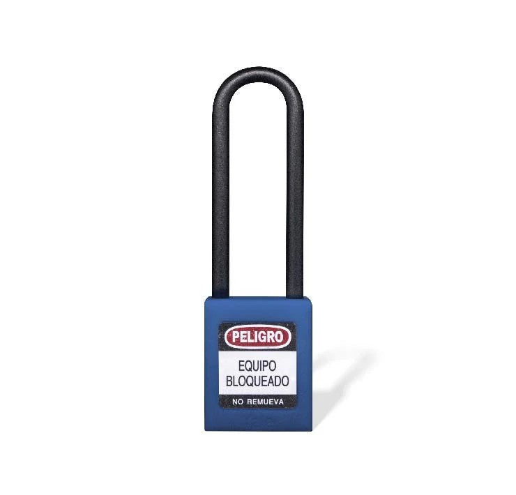 Candado gancho largo nylon azul b