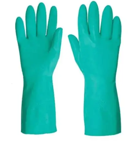 Guante nitrilo verde flocado 33 cm talla 8 SISO SAFETY 330033 M