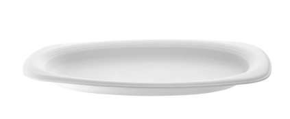 Plato espumado ovalado blanco 19,5 cm x 28 cm paq x 20 und Darnel