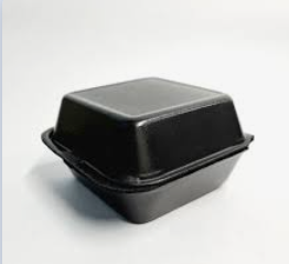 Portacomidas espumado c1 negro para hamburguesa x und Darnel