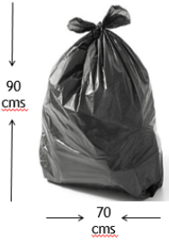 Bolsa basura negro Fonina 70x90 cm paq x 10 EXTRA JUMBO