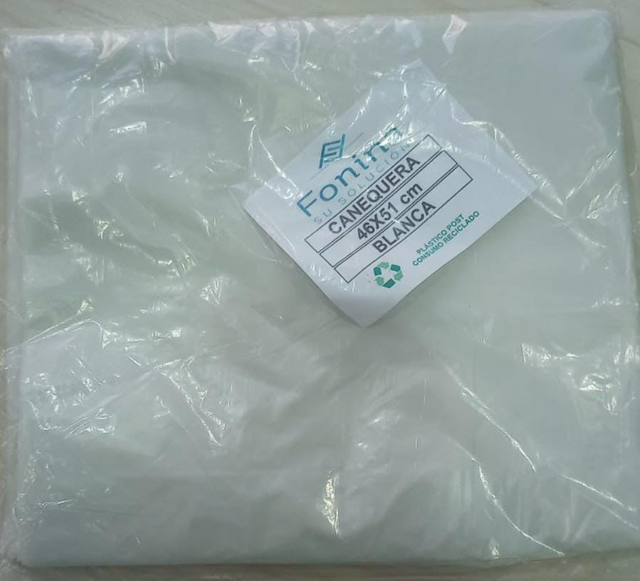 Bolsa basura blanco Fonina 46x51 cm paq x 10 und canequera