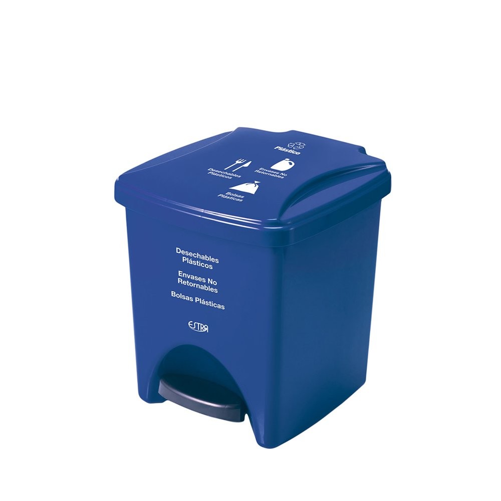 Papelera pedal 20L Azul - Plástico