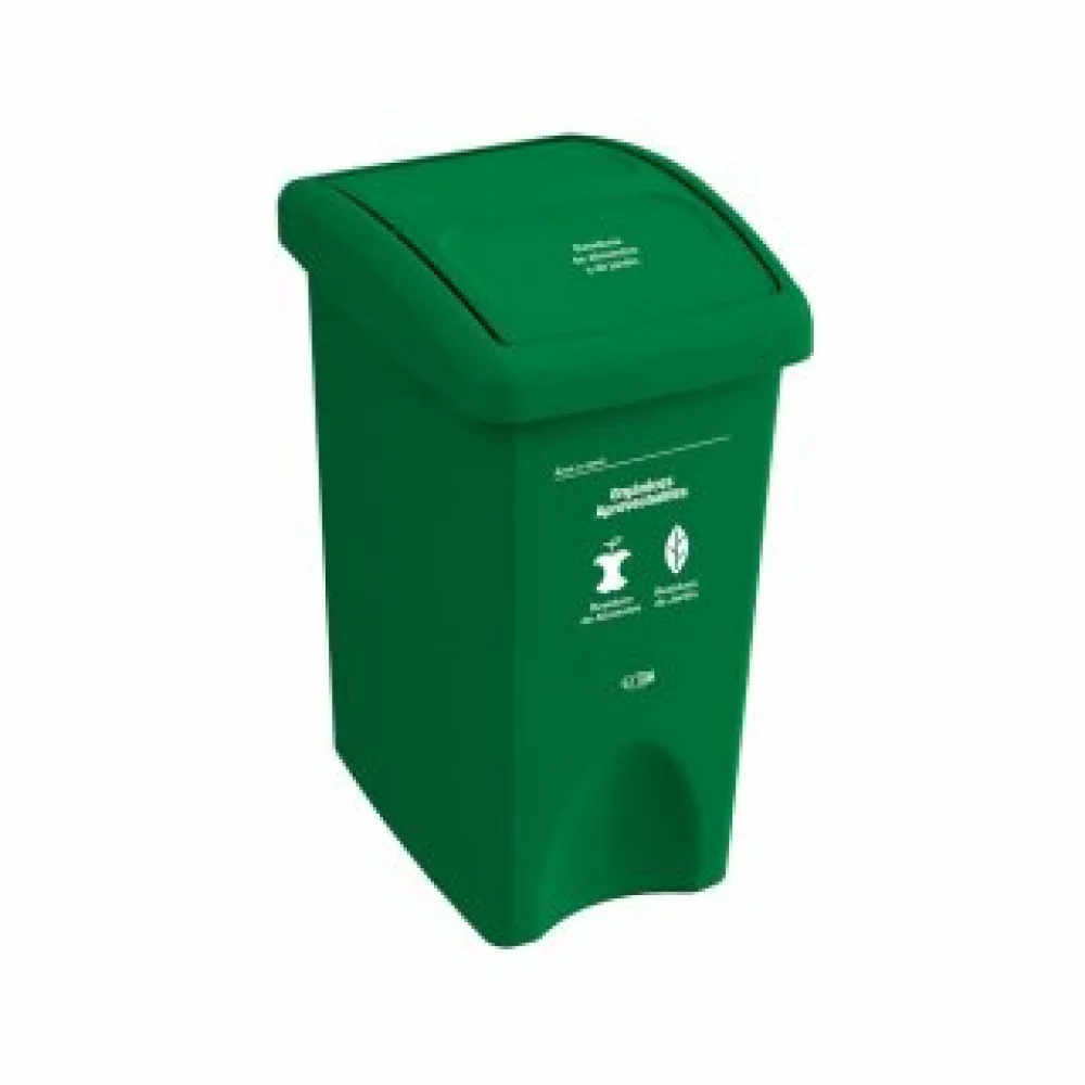 Papelera vaivén 35L Verde - Orgánico aprovechable ESTRA