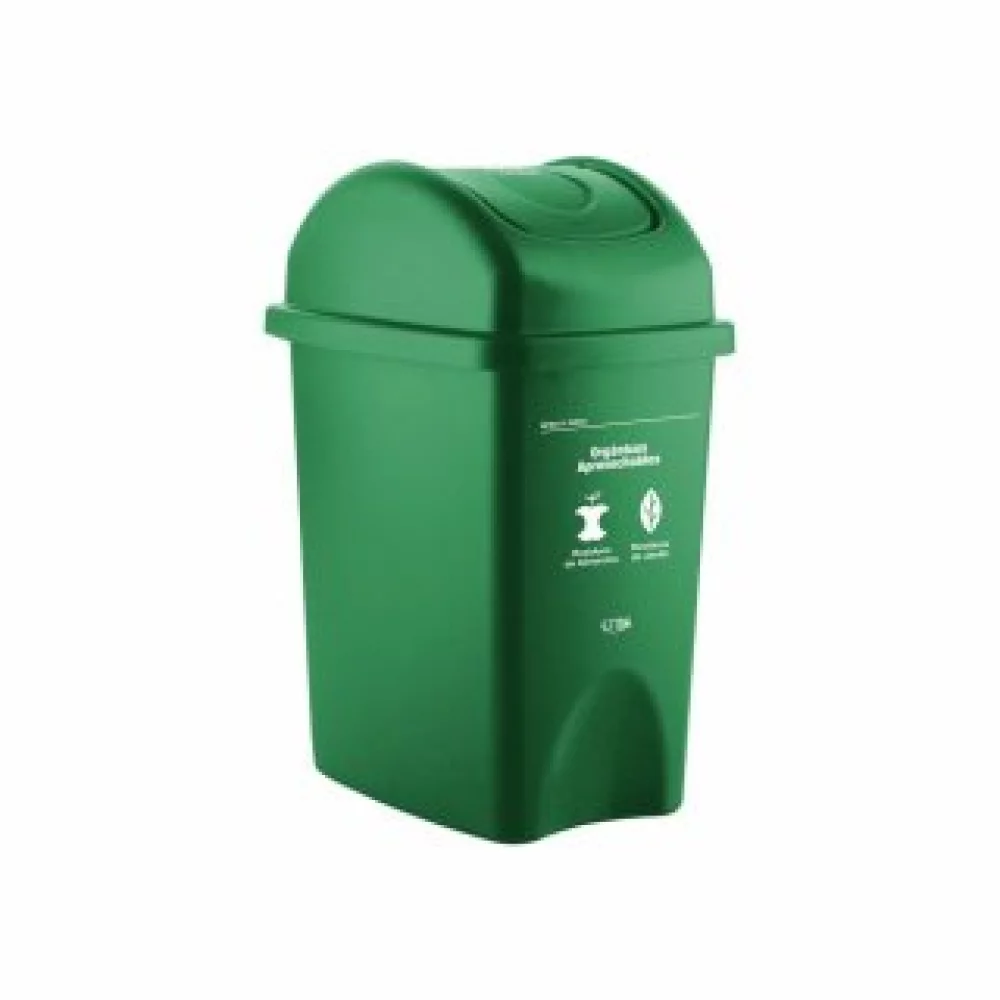 Papelera vaivén 10L Verde - Orgánico aprovechable ESTRA